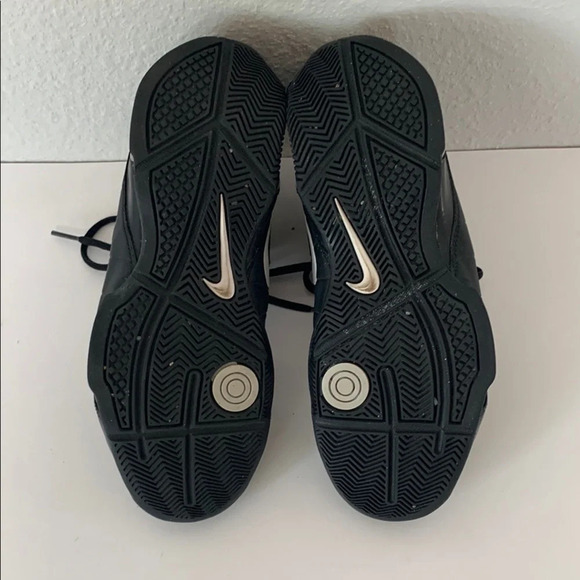 Nike Air Visi Pro Black Leather Athletic Shoes Mid-Top Basketball Sneakers - Picture 8 of 8